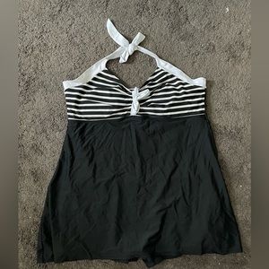 Plus size vintage sailor one piece swimsuit! Size 3XL.